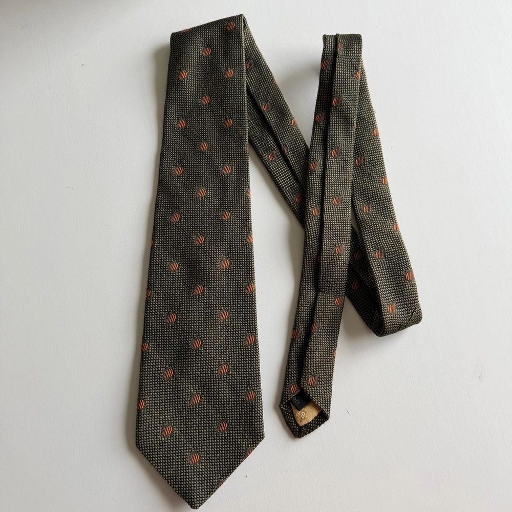Robert Talbott Best of Class Tie Orange Geometric Classy Gold Business Work - Picture 2 of 6